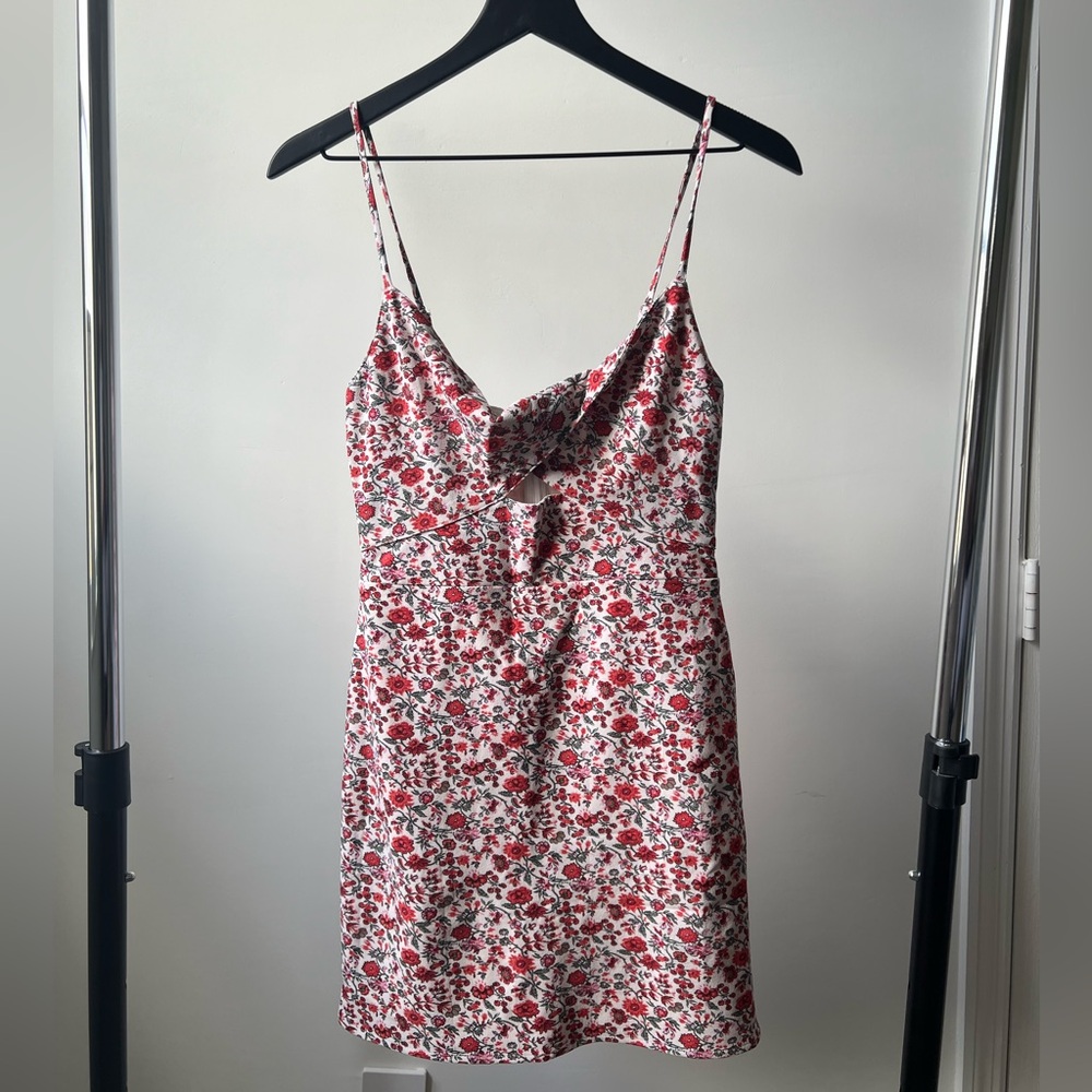 Abercrombie & Fitch Twist-Front Cutout Mini Dress